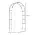 Outdoor Garden Arch, Metal Garden Arbor for Climbing Plants, Roses, Vines, Wedding Arch for Outdoor, 140L x 40W x 240H cm, Black