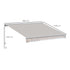 2.95Lx2.5M Retractable Manual/Electric Awning-Cream White/White