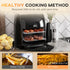 12L 8 in 1 Digital Air Fryer Oven with Roast, Bake, Dehydrate, 8 Preset Modes, Rapid Air Circulation, Timer, Inner Light, Memory Function, 1800W, Dish Wash Accessory, Black 4.9 Bargain Clearance Centre