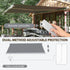 4x3m Full Cassette Electric/Manual Retractable Awning with Remote Controller, Sun Canopies for Patio Door Window with Remote Controller, Grey