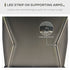 3.5x3m LED Light Full Cassette Case Electric/Manual Awning Door Window Sun Shade Patio Canopy Retractable w/ Remote Grey