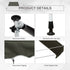 3x1.5m Adjustable Outdoor Aluminium Frame Awning Grey