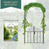 Outdoor Garden Arch with Double Gates, Metal Garden Arbor for Climbing Plants, Roses, Vines, Wedding Arch for Outdoor, 125L x 38W x 227H cm, Black