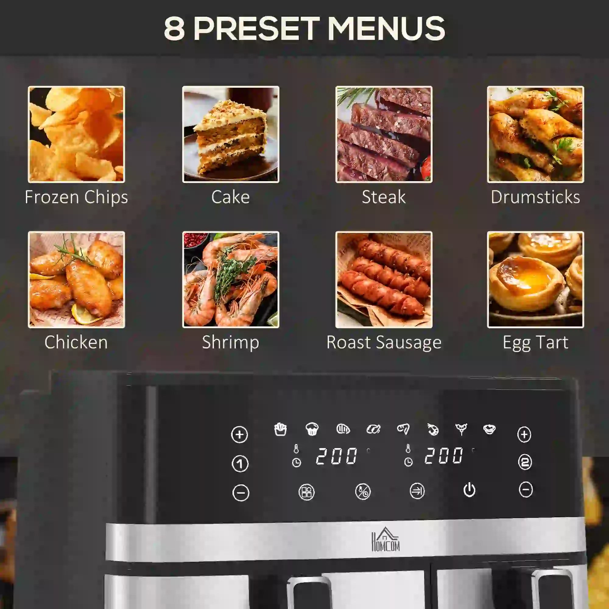8.5L Dual Basket Air Fryer, with Sync and Multi-Menu Cooking Bargain Clearance Centre