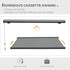 3.5x3m LED Light Full Cassette Case Electric/Manual Awning Door Window Sun Shade Patio Canopy Retractable w/ Remote Grey