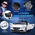 Benz SLC 300 Licensed 12V Kids Electric Ride On, with Music, Remote Control, LED Headlights, Horn, White