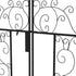 Outdoor Garden Arch with Double Gates, Metal Garden Arbor for Climbing Plants, Roses, Vines, Wedding Arch for Outdoor, 125L x 38W x 227H cm, Black