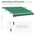 Manual Retractable Awning, size (4m x3m)-Green