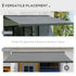Cassette Electric Manual Awning Door Window Retractable Canopy w/ R/C & LED 300W x 0-250D cm