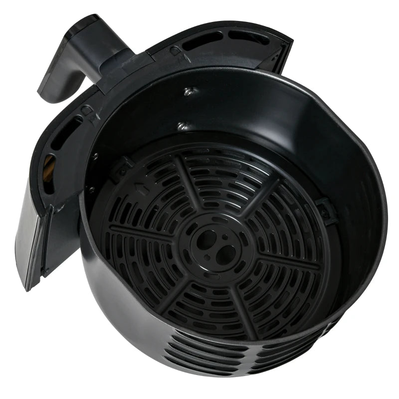 4.5L Air Fryer, 1500W Air Fryer Oven with Rapid Air Circulation, Adjustable Temperature, Timer and Nonstick Basket for Oil Less or Low Fat Cooking, Black