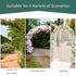 Metal Garden Arch Trellis, Decorative Arbour Archway for Walkway Path Ceremony Wedding Party, 120 x 30 x 226cm