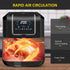 6.5L Single Basket Air Fryer, 80-200°C Temperature, Black and Grey Bargain Clearance Centre