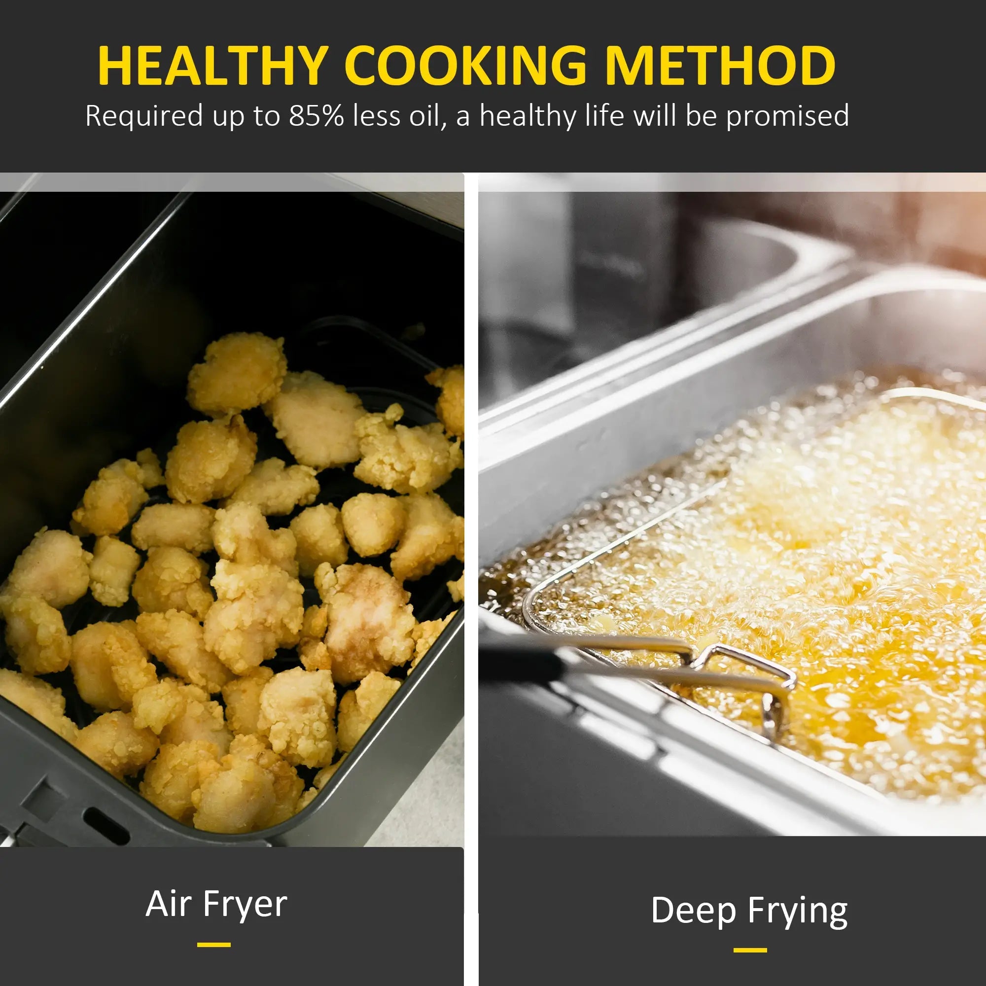 Dual Zone Air Fryer, 10-in-1 8L with Sync Cook & Sync Finish, 60-Minute Timer for Oil Free & Low Fat Cooking, 2400W Bargain Clearance Centre