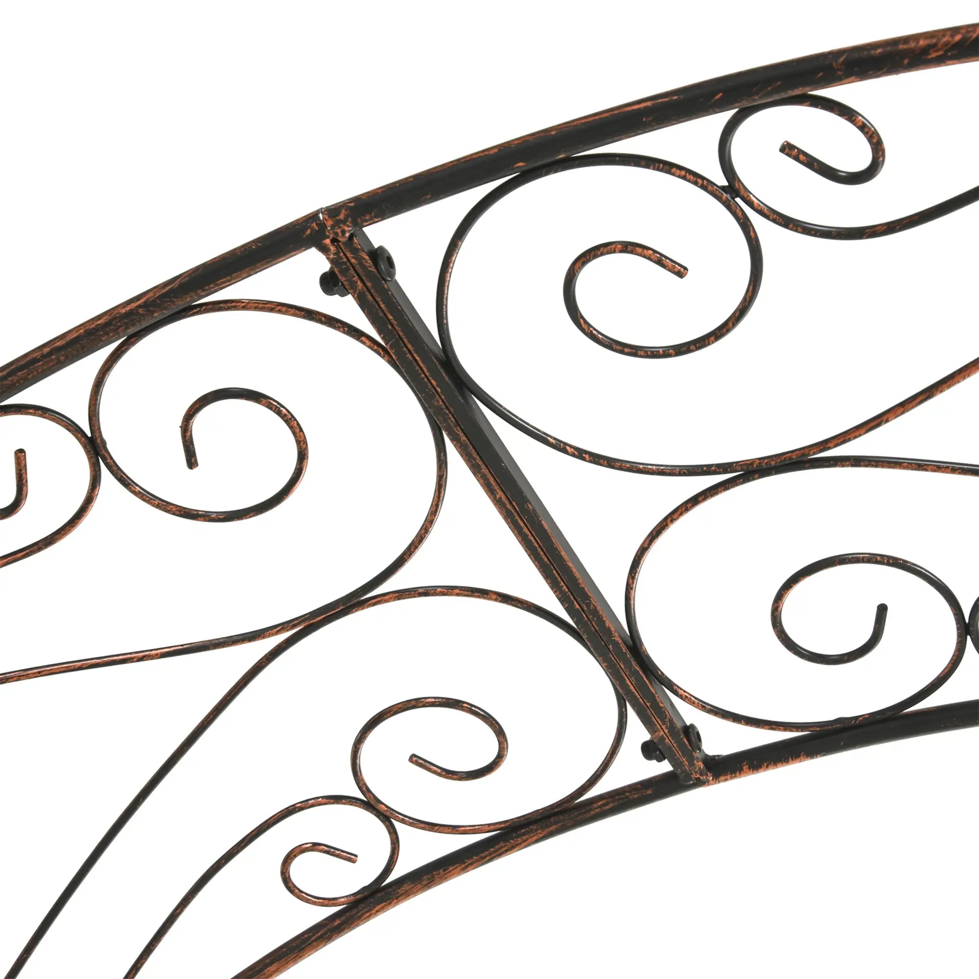 Metal Garden Arch Trellis, Decorative Arbour Archway for Walkway Path Ceremony Wedding Party, 120 x 30 x 226cm