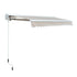 2.95Lx2.5M Retractable Manual/Electric Awning-Cream White/White