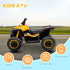 12V Ride-On Quad Bike w/ Music, Horn, for Ages 3+ Years - Yellow