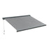 Cassette Electric Manual Awning Door Window Retractable Canopy w/ R/C & LED 300W x 0-250D cm