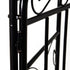 Garden Decorative Metal Arch with Gate Outdoor Patio Trellis Arbor for Climbing Plant Archway Antique Black - 108L x 45W x 215Hcm