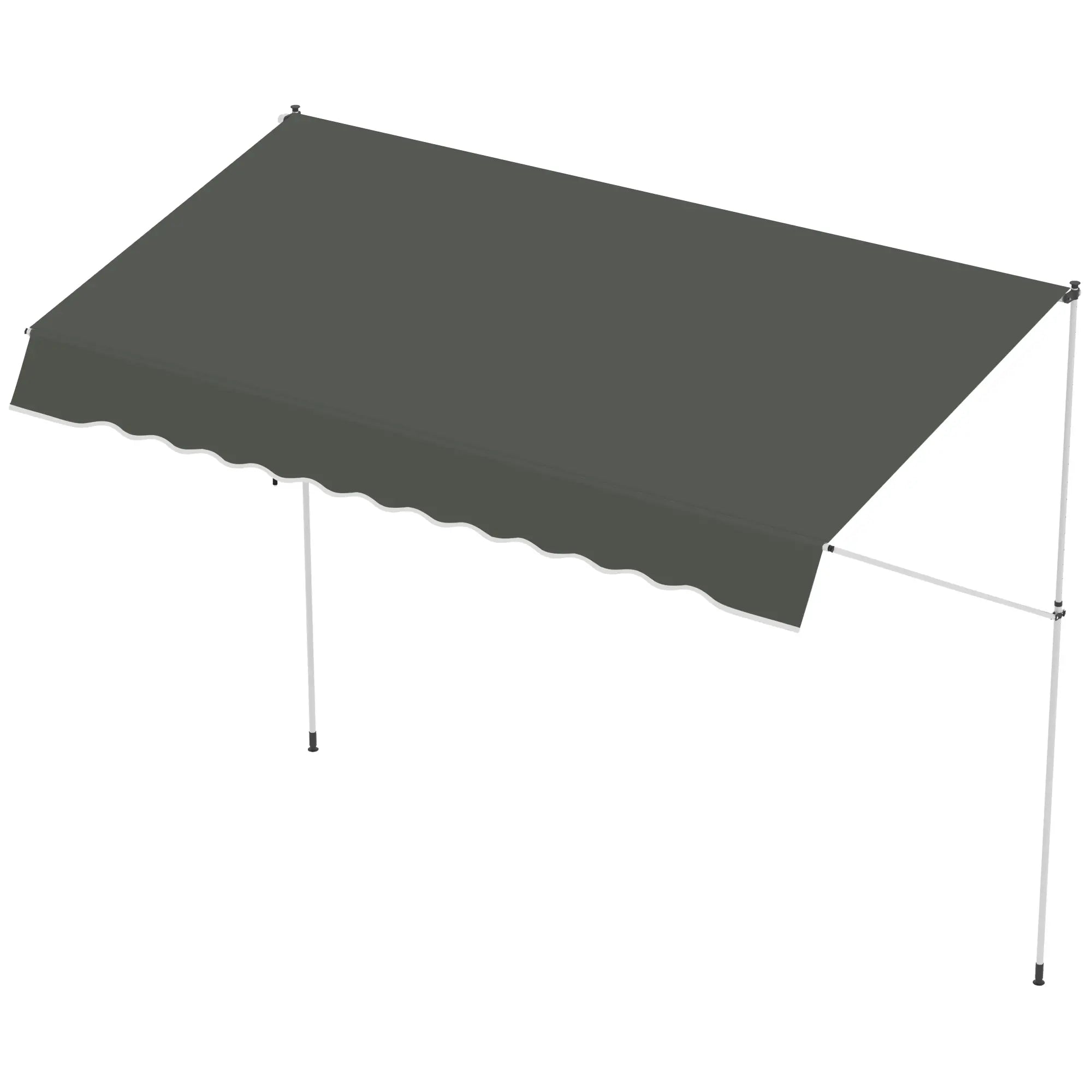 3x1.5m Adjustable Outdoor Aluminium Frame Awning Grey