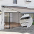 3 x 2.5 m Electric Awning with Remote Controller, Aluminium Frame DIY Retractable Awning, UV50+ Sun Shade Canopy for Garden Patio Deck Door Window, Light Grey