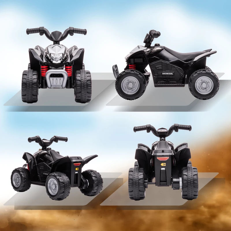 Honda Licensed Kids Electric Quad Bike, 6V ATV Ride On for Ages 1.5-3 Years, Black