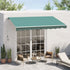 3x2.5 m Sun Shade Canopy Garden Patio Manual Retractable Awning Canopy-Dark Green