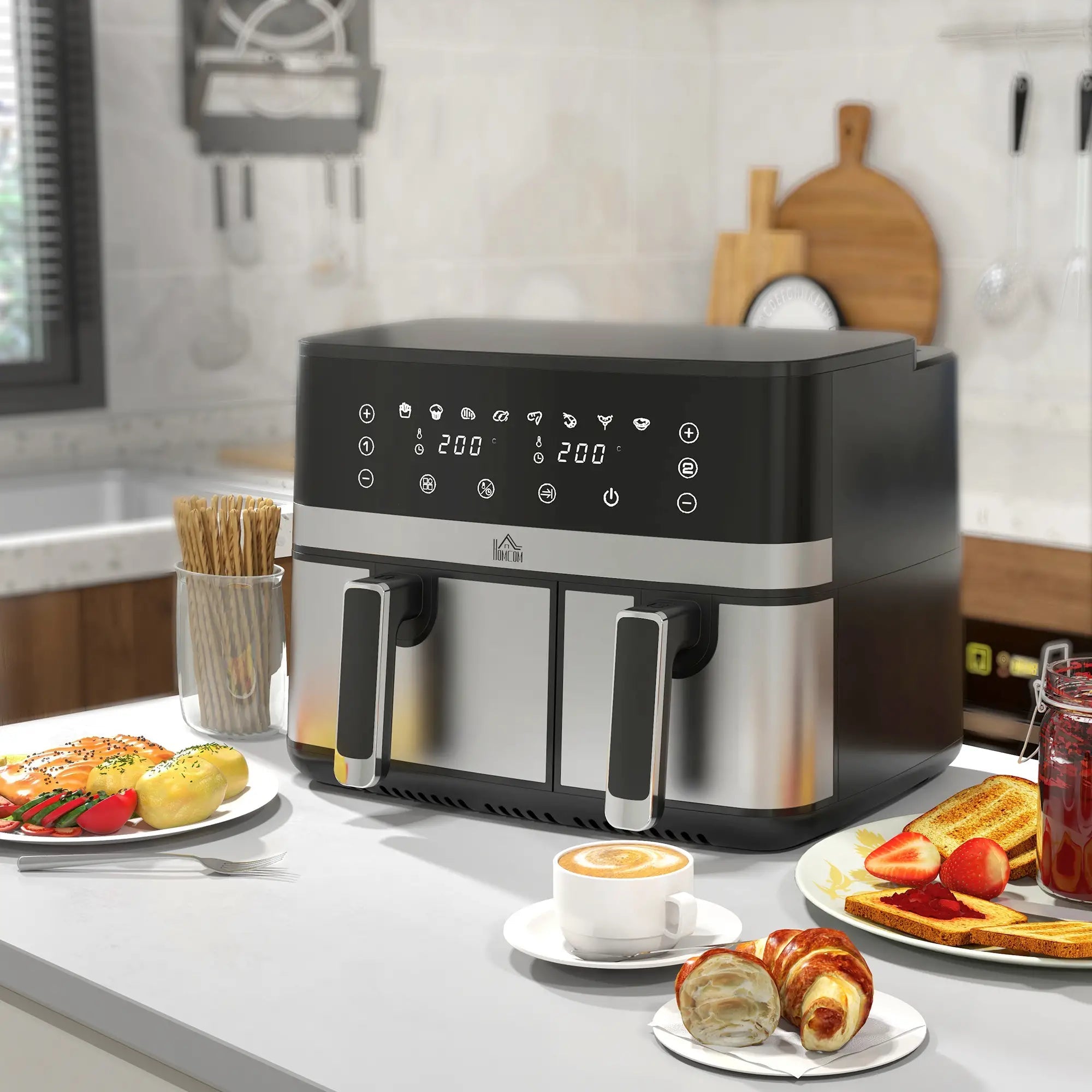 8.5L Dual Basket Air Fryer, with Sync and Multi-Menu Cooking Bargain Clearance Centre