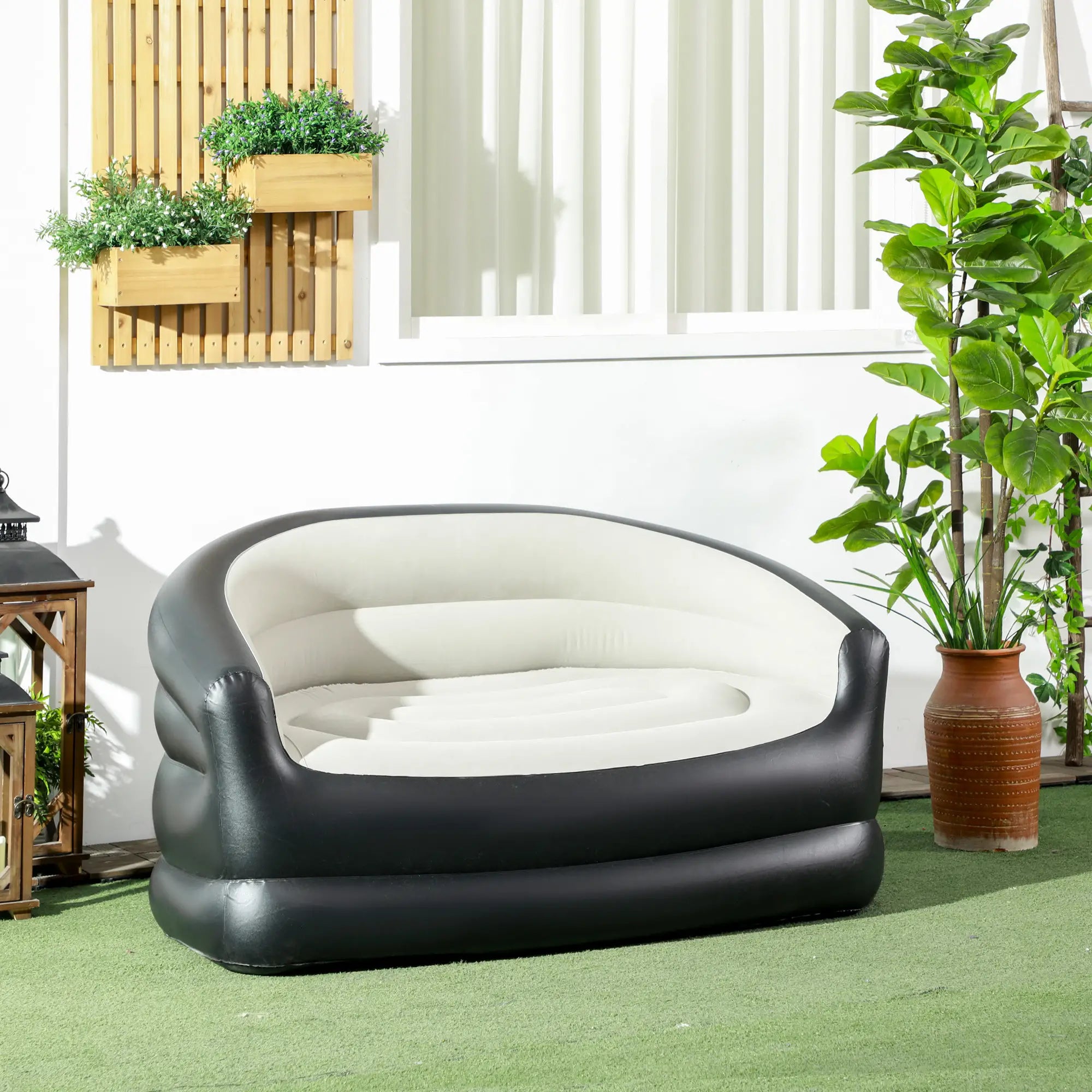 Double Inflatable Seat - Grey/Black