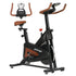 Indoor Exercise Bike, Quiet Stationary Bike, Stylish Cycling Machine with Adjustable Seat and Resistance, LCD Monitor, Tablet Holder, for Home Gym Cardio Workout, Black