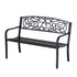 126Lx60Wx85H cm Steel Bench-Black