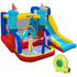 4 in 1 Kids Bouncy Castle Large Sailboat Style Inflatable House Slide Trampoline Water Pool Climbing Wall with Blower Carrybag for Kids Age 3-8, 2.65 x 2.6 x 2m