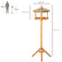 Wooden Bird Table Free Standing Feeder Garden Sheltered Feeding Station Parrot Stand Birdhouse Φ40x113cm