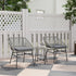 3 Pieces Rattan Bistro Set, Wicker Small Garden Table and Chairs Set with Cushions and Glass Top Coffee Table, Bistro Garden Furniture Set for Outdoor, Patio, Balcony, Light Grey