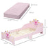 Kids Toddler Bed Princess Crown Theme Safety Side Rails Slats Home Bedroom Furniture Boys Girls 3-6 Yrs Pink 143 x 73 x 60 cm