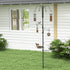 Bird Feeding Station Kit, Wild Bird Feeder Pole with 6 Hooks, 4 Hanging Feeders for Peanuts, Seed, Fat Balls, for Garden, Outdoor, Black