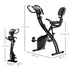 2-in-1 Folding Exercise Bike with 8-Level Magnetic Resistance, Arm Resistance Band, Pulse Sensor, Black
