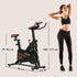 Indoor Exercise Bike, Quiet Stationary Bike, Stylish Cycling Machine with Adjustable Seat and Resistance, LCD Monitor, Tablet Holder, for Home Gym Cardio Workout, Black