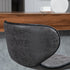 Adjustable Bar Stools Set of 2, Swivel Leathaire Upholstered Barstools with Large Seat, Breakfast Bar Chairs with Back, Footrest and Steel Base, Dark Grey
