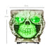 5.5" Skeleton Candy Bowl Outdoor Halloween Decoration, Halloween Prop with Sound Activated, Light Up Eyes, Sound Effects for Haunted House