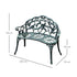 Cast Aluminum Garden Bench-Antique Green