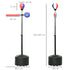 Adjustable Speed Bag, Boxing Bag, with Sand, Reflex Bar, Punching Pad, Multicoloured