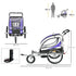 Baby Bike Trailer, Child Bicycle Trailer with 5 Point Harness, Steel Frame, Reflectors, Safety Flag, Hitch Coupler, Purple