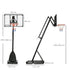 2.4-2.9m Adjustable Basketball Hoop and Stand with Weighted Base, Portable on Wheels, Black