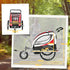 Baby Bike Trailer, Child Bicycle Trailer with 5 Point Harness, Steel Frame, Reflectors, Safety Flag, Hitch Coupler, Red