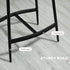 Breakfast Bar Stools Set of 2, Microfibre Upholstered Barstools, Industrial Bar Chairs with Curved Seat and Steel Frame for Dining Room, Kitchen, Grey