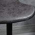 Adjustable Bar Stools Set of 2, Swivel Leathaire Upholstered Barstools with Large Seat, Breakfast Bar Chairs with Back, Footrest and Steel Base, Dark Grey