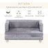 Dog Sofa Bed for Small-Sized Dogs, Elevated Pet Chair with PU Cover, Soft Cushion, Cat Couch Lounger with Anti-slip Legs - Grey