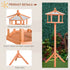 Wooden Bird Table Free Standing Feeder Garden Sheltered Feeding Station Parrot Stand Birdhouse Φ40x113cm