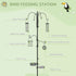Bird Feeding Station Kit, Wild Bird Feeder Pole with 6 Hooks, 4 Hanging Feeders for Peanuts, Seed, Fat Balls, for Garden, Outdoor, Black