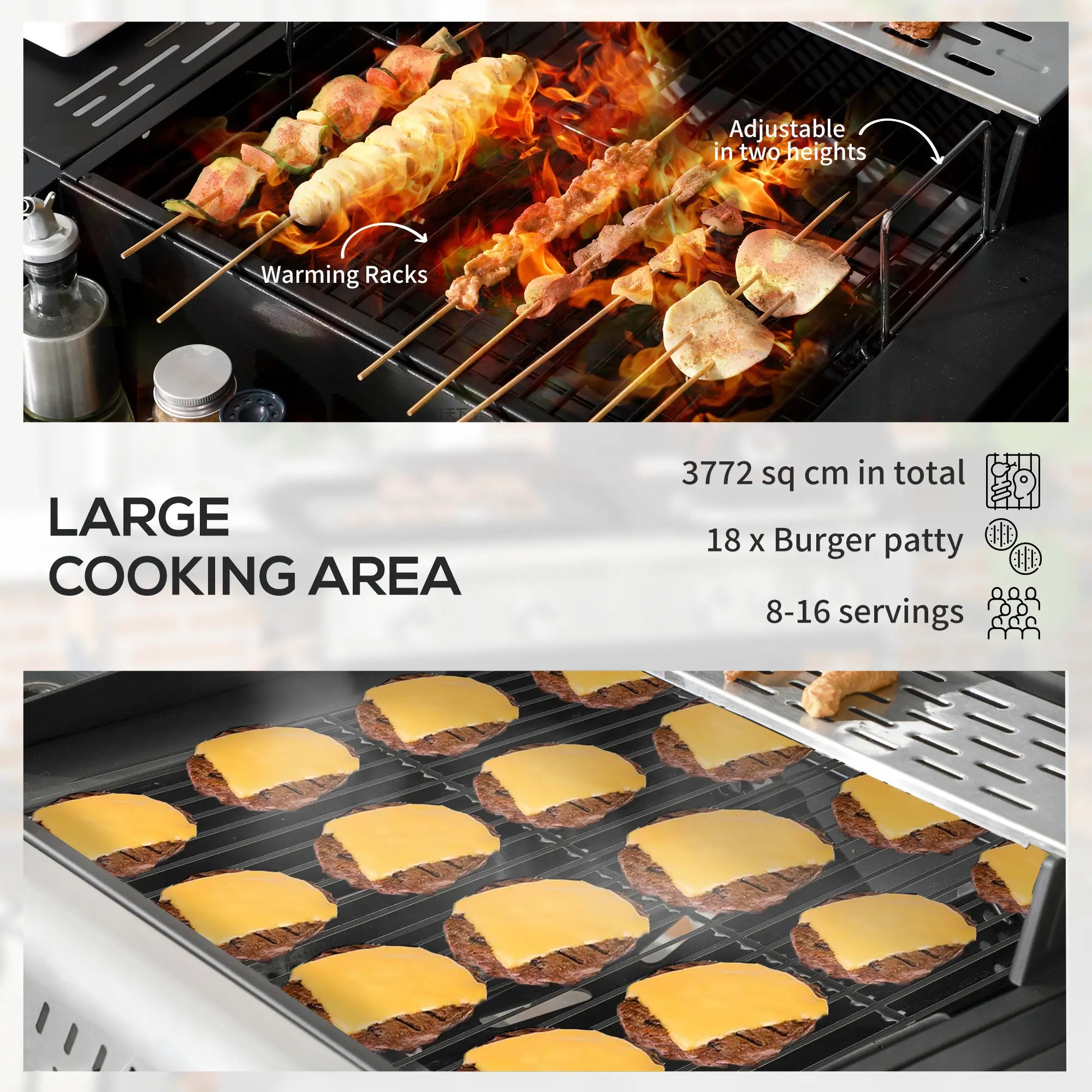 Dual Fuel BBQ Grill - Black